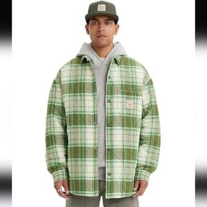 Mens Levi's Quilted Plaid Shacket - Medium
